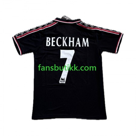 Fotballdrakt Manchester United Beckham 7 Retro Tredjetrøye 1998-1999 Kortermet